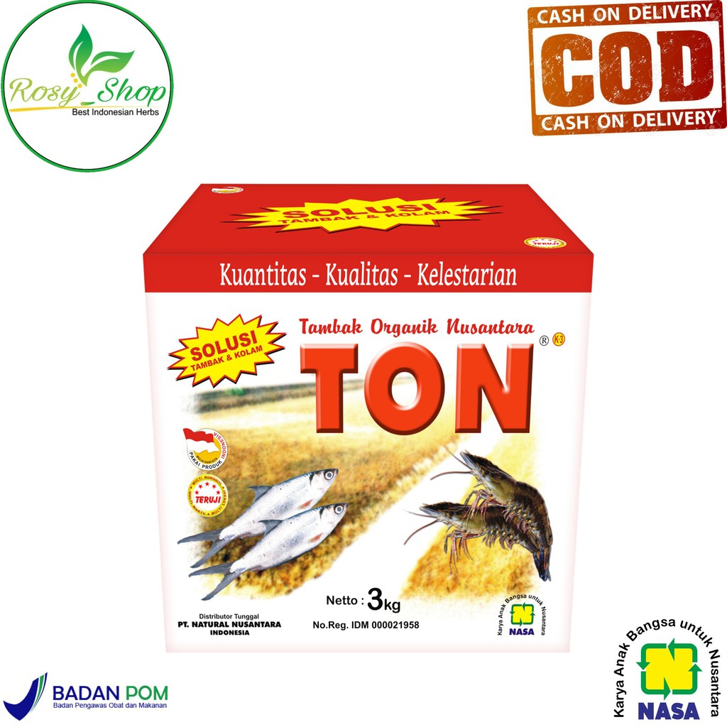 <COD> [ NASA ] TON Pupuk Tambak Organik 3 kg/ Udang Ikan