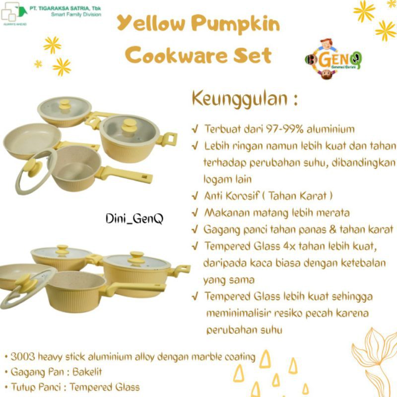 Panci set yellow pimpin vienta 4 set