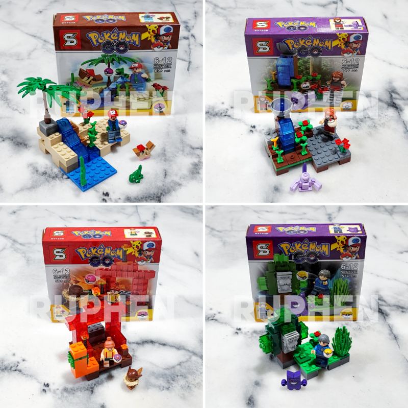 Sembo Block Bricks SY723A/B/C/D Model Pokemon GO Balok Susun