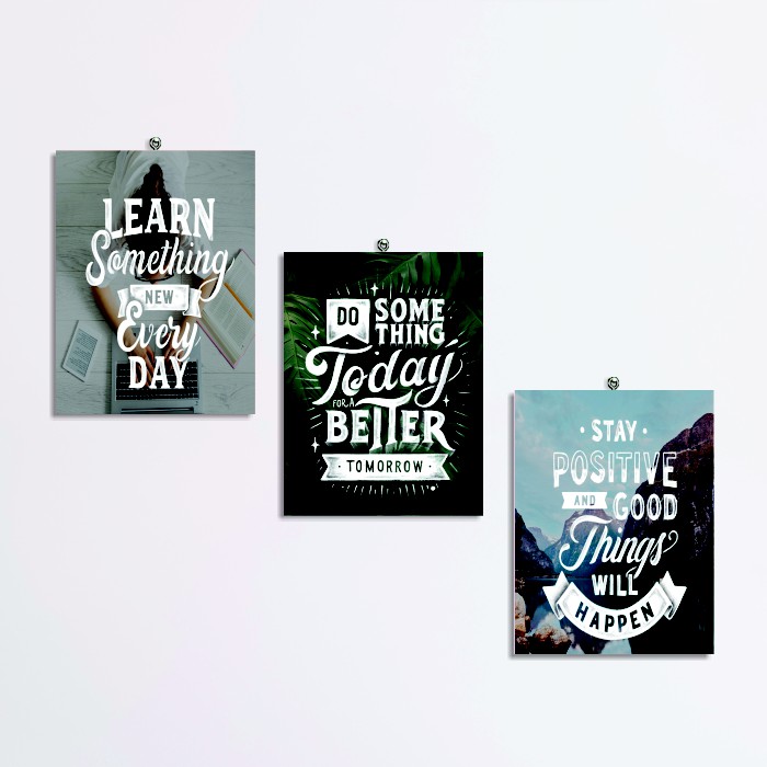 Hiasan Dinding Dekorasi Mini Poster Quotes Motivasi 15x20cm