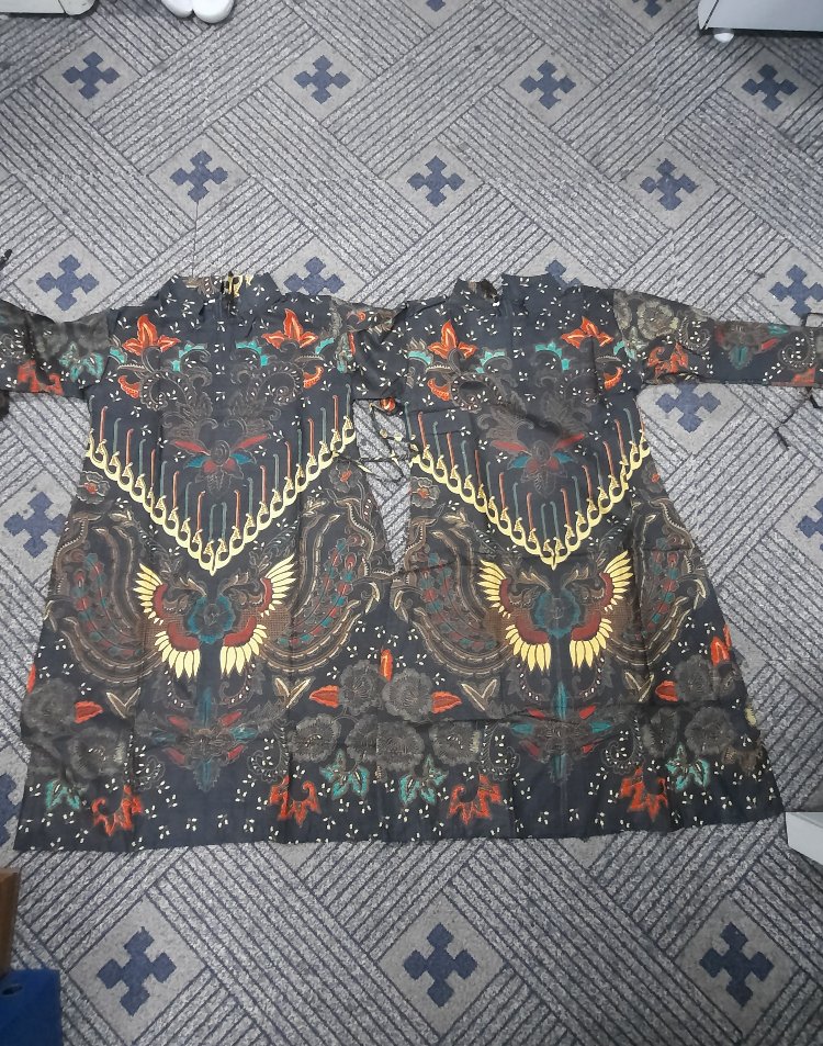 Batik Tunik Shibori Jumputan Terbaru Size S-3l / Hrb026 Yelbor Navbor / Biru Putih / Original..