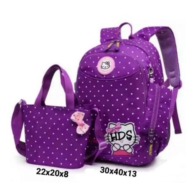 Ta Ransel Anak motif Hellokitty 2in1 kanvas