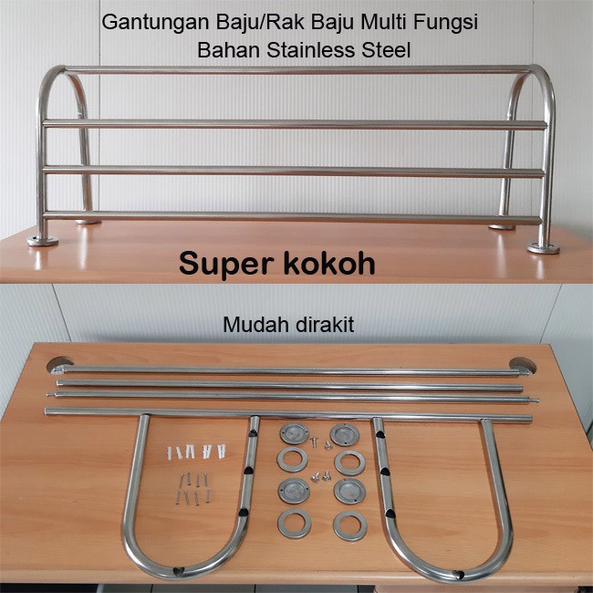 Gantungan super kuat Stainless Steel, 100cm