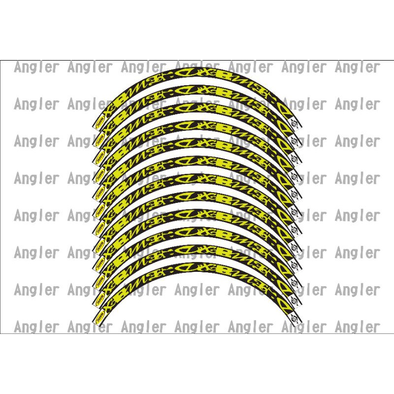 Decal sticker rims sepeda deemax mavic uk 26 dan 27.5