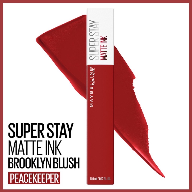 MAYBELLINE SUPERSTAY MATTE INK LIPCREAM LIPSTICK PEACEKEEPER NO.375 375