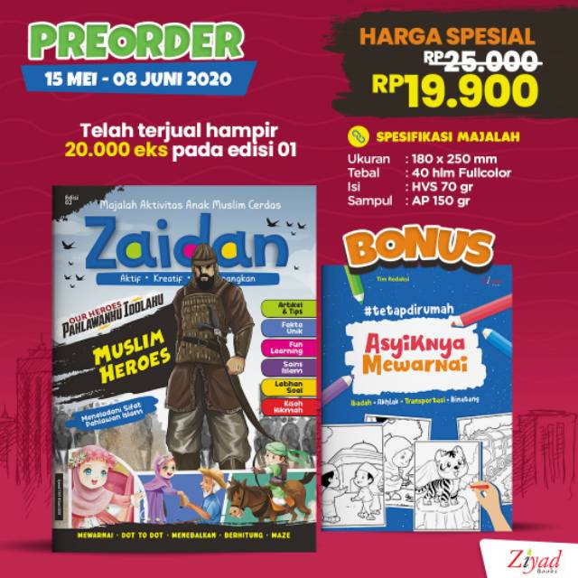Majalah Aktivitas Anak Muslim Cerdas ZAIDAN