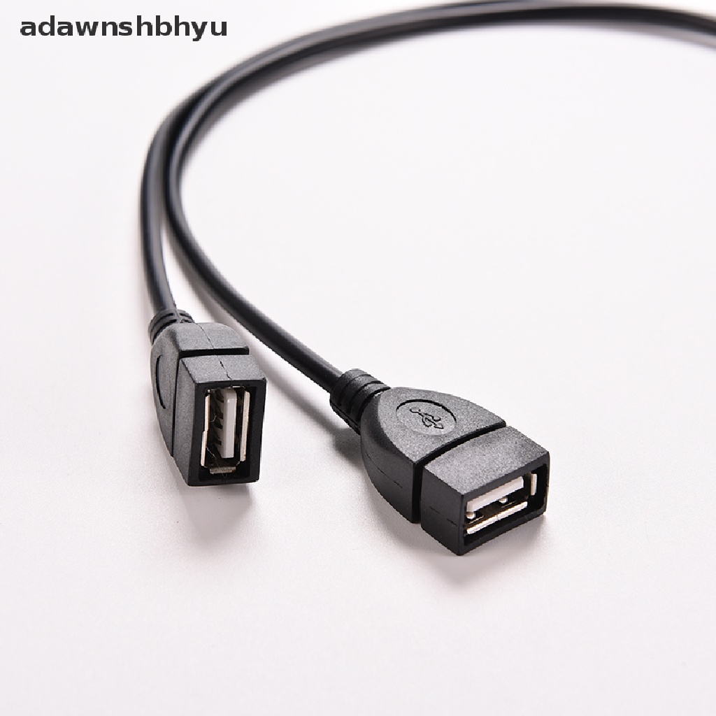 Adawnshbhyu USB 2.0 A Male To 2jack Dual USB Female Y Splitter Hub Kabel Listrik Kabel Adaptor