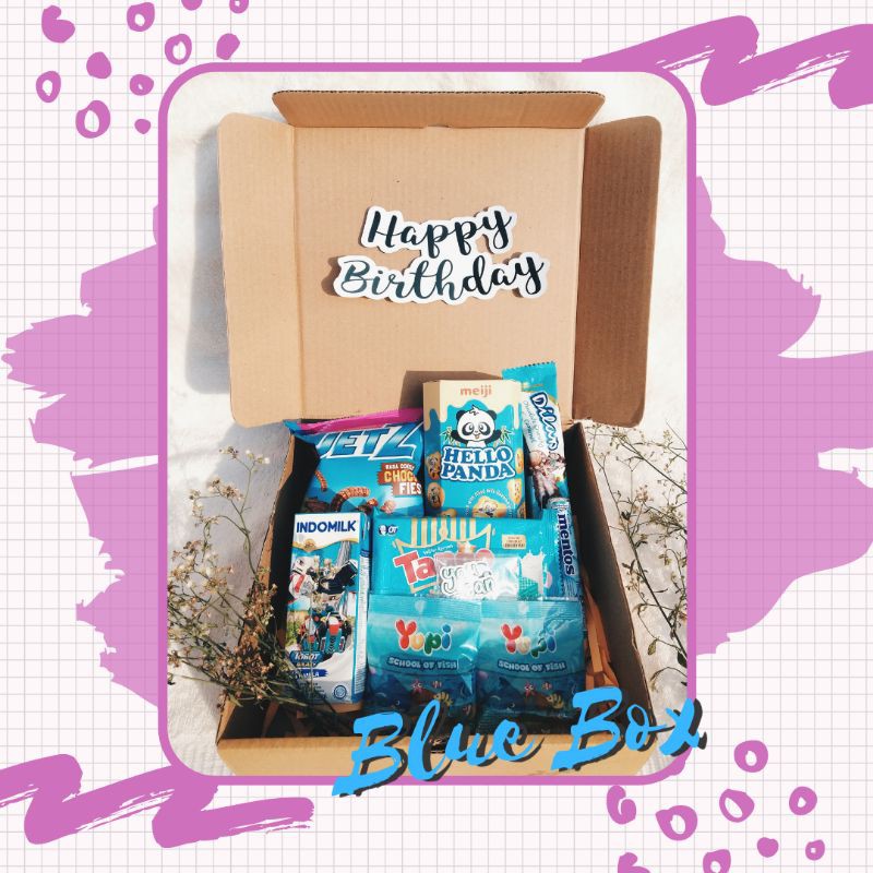 

Hampers Snack Box menarik Ultah/Graduation/Costume dsb