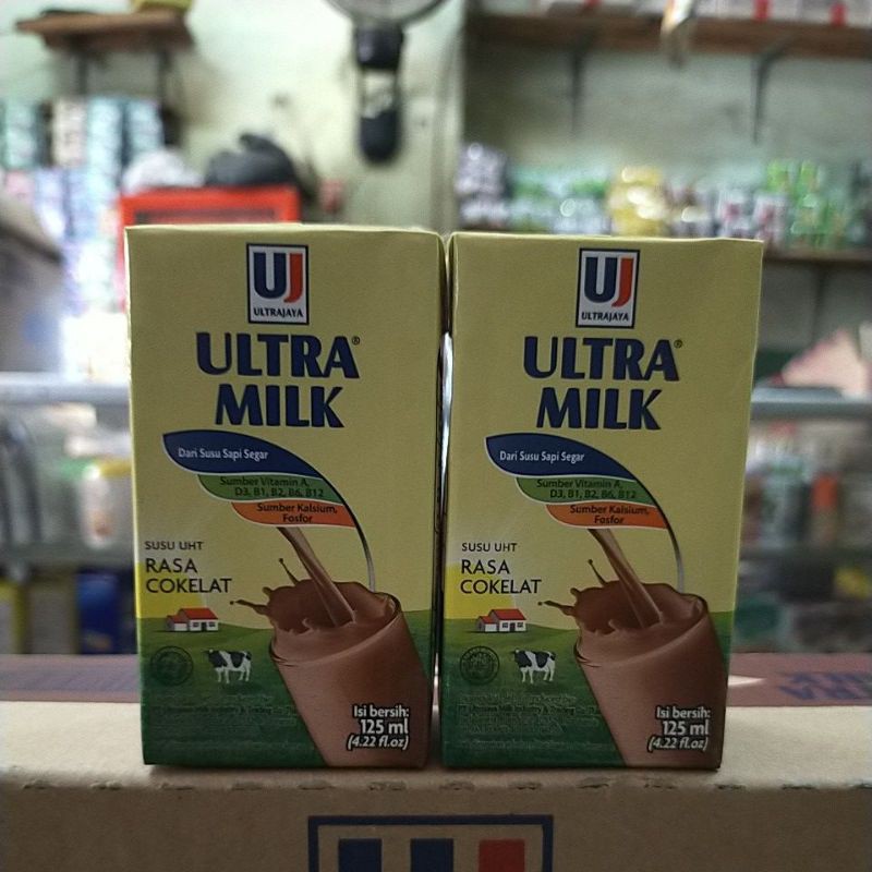 

Susu Ultra cokelat 125 ml isi 10 pcs