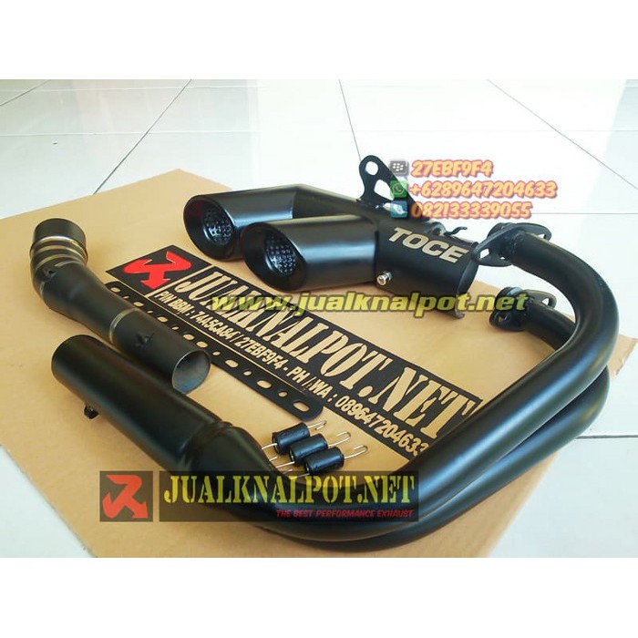 Knalpot KOLONG CBR 250RR R25 Ninja 250 FI Karbu MT25 Z250 TOCE BLACK