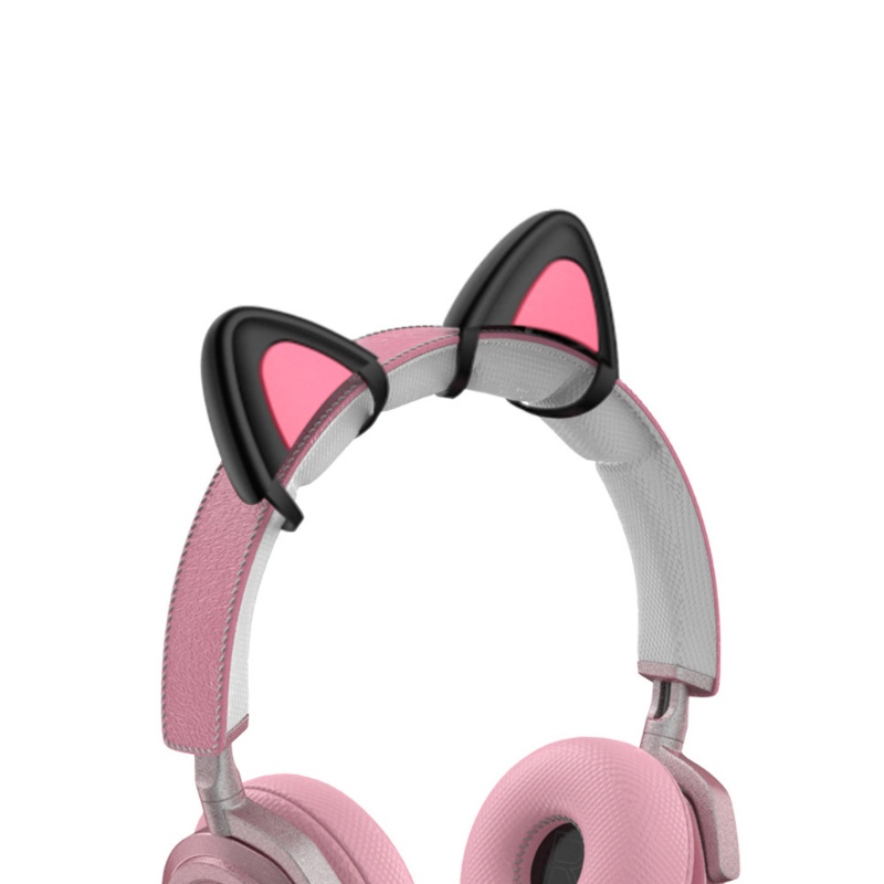 Vivi Headset Gaming Stereo Desain Telinga Kucing Lucu Warna Pink