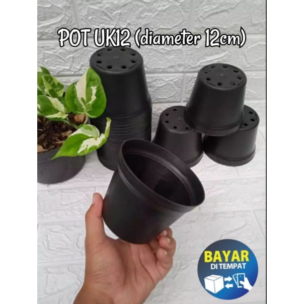 POT BUNGA PLASTIK UK12cm ISI 1 LUSIN