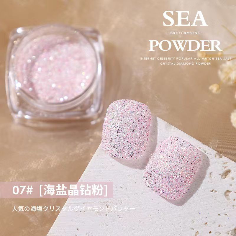 6SET SEA SALT SUGAR POWDER NAILART / BUBUK PEARL SEASALT HIASAN NAIL ART JAPAN NAILS