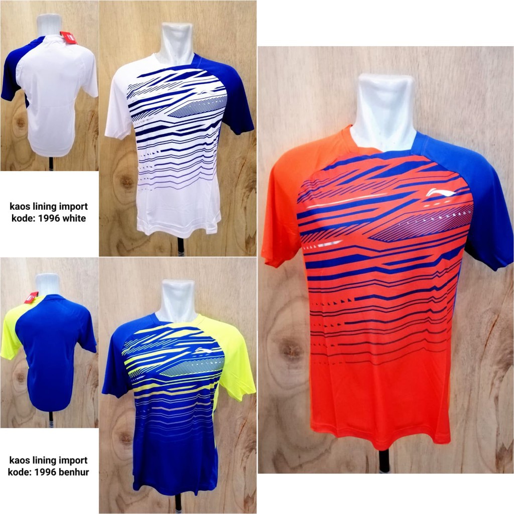 Ori  Baju badminton Lining 1996 kaos badminton import lining kaos lining