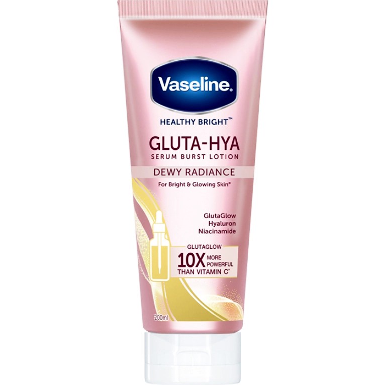 VASELINE Body Lotion Gluta-Hya Gluta Hya Hyaluron Niacinamide Serum Burst UV Dewy Radiance / Flawless Bright 200ml 200 ml 330ml 330 ml - Losion Badan Healthy Bright