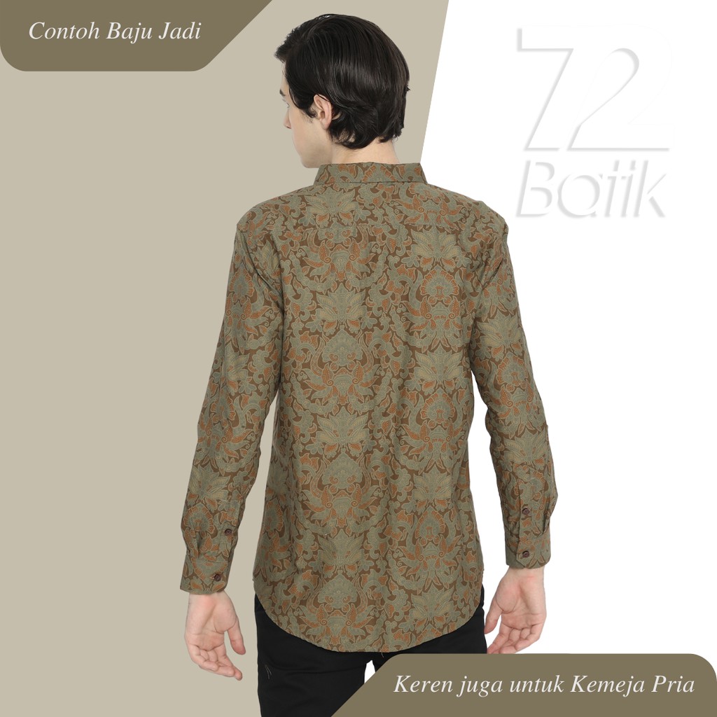 KAIN BATIK PREMIUM Bahan Katun Warna Hijau Kraton Ijo Alam Coklat 727851 Cap 72 Jarik Jarit Samping Kebat Panjang Batik Katun Modern Premium Bahan Seragam Batik Pernikahan Kantor Keluarga Murah Kamen Jadi Batik Bali Lembaran