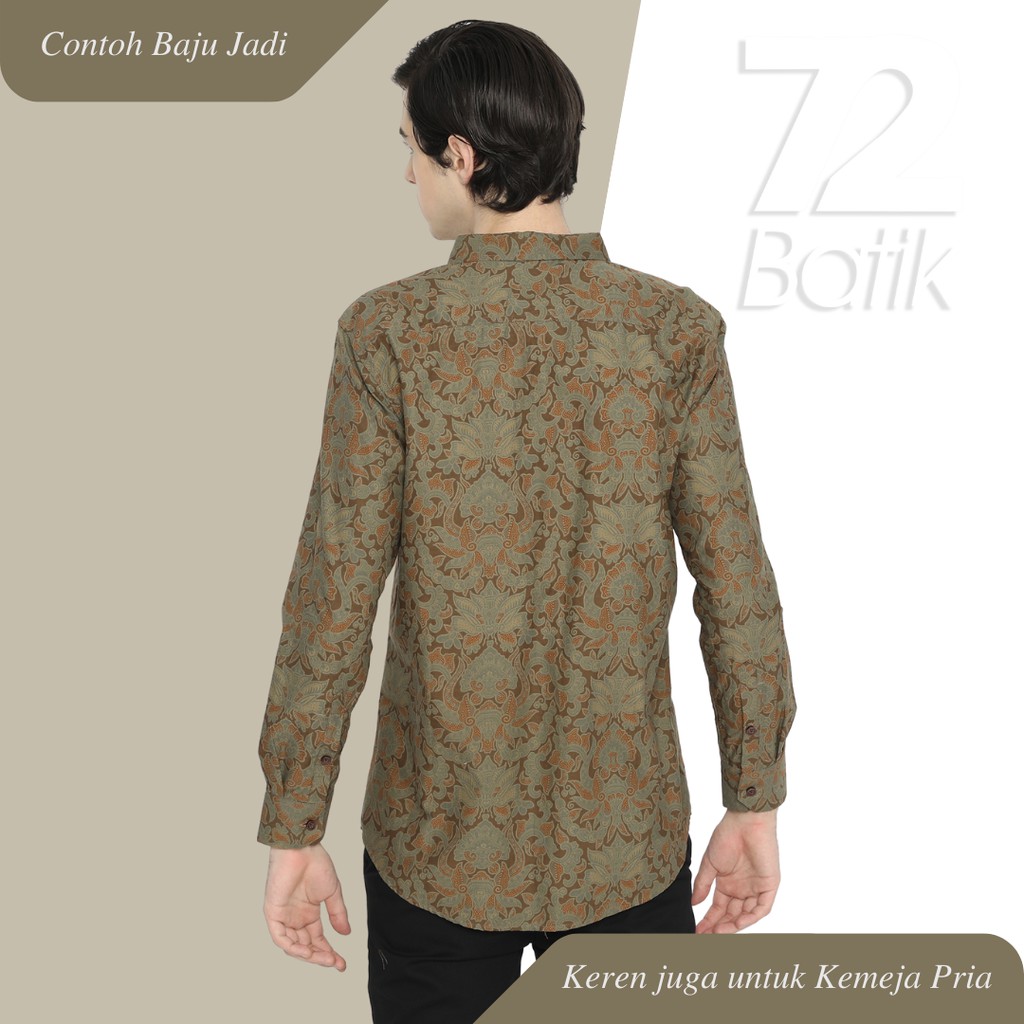 KAIN BATIK PREMIUM Bahan Katun Warna Hijau Kraton Ijo Alam Coklat 727851 Cap 72 Jarik Jarit Samping Kebat Panjang Batik Katun Modern Premium Bahan Seragam Batik Pernikahan Kantor Keluarga Murah Kamen Jadi Batik Bali Lembaran