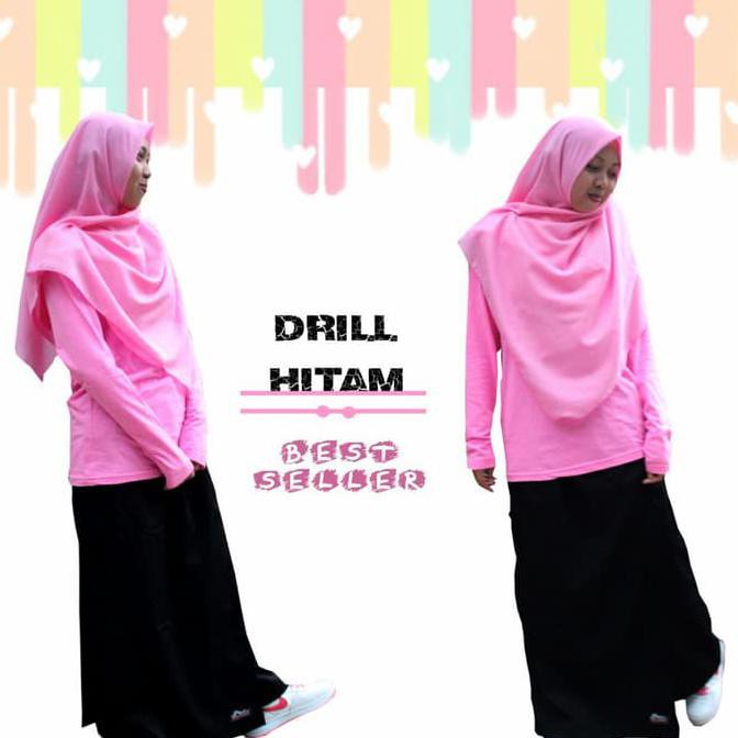 Rok Celana Rickyrieez Bahan Drill Hitam M M8 Ready