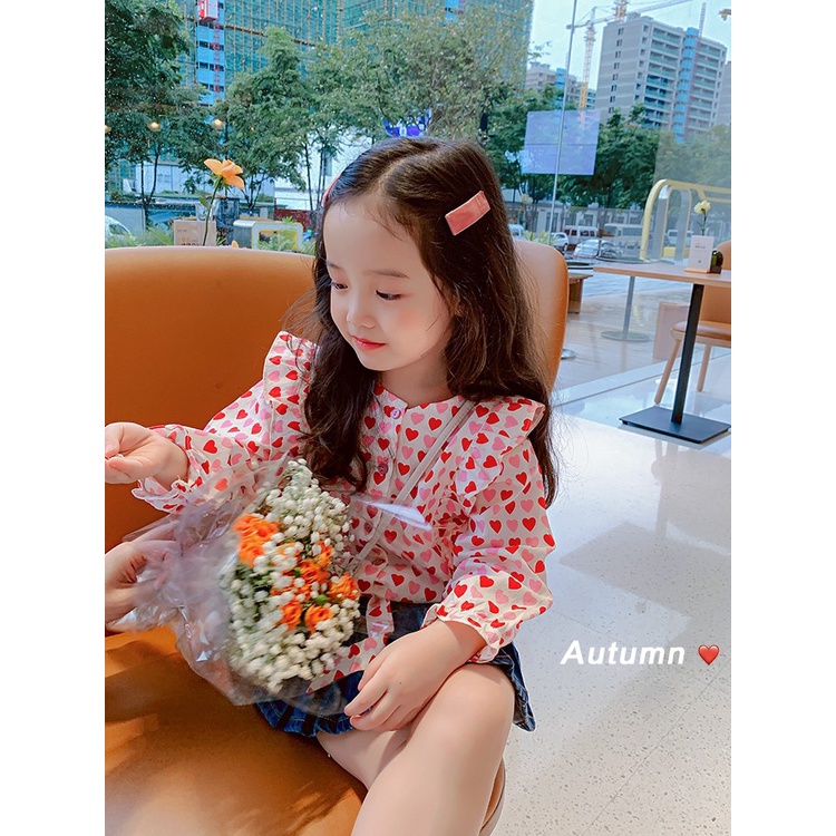 [Cocobaby Jakarta] Setelan Anak Perempuan Love Pink Red Stelan Anak Cewek Import Murah-2