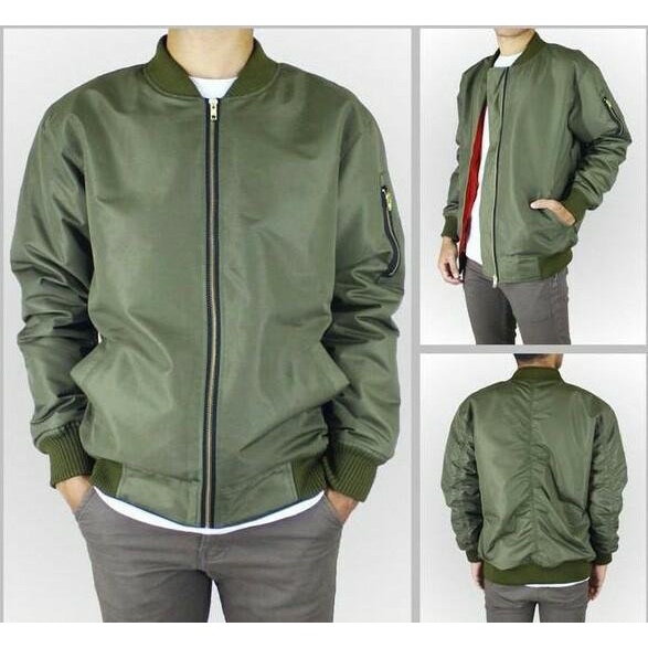 JAKET BOMBER PRIA POLOS MURAH/JAKET BOMBER PRIA DISTRO/JAKET BOMBER PILOT POLOS JUMBO XXL