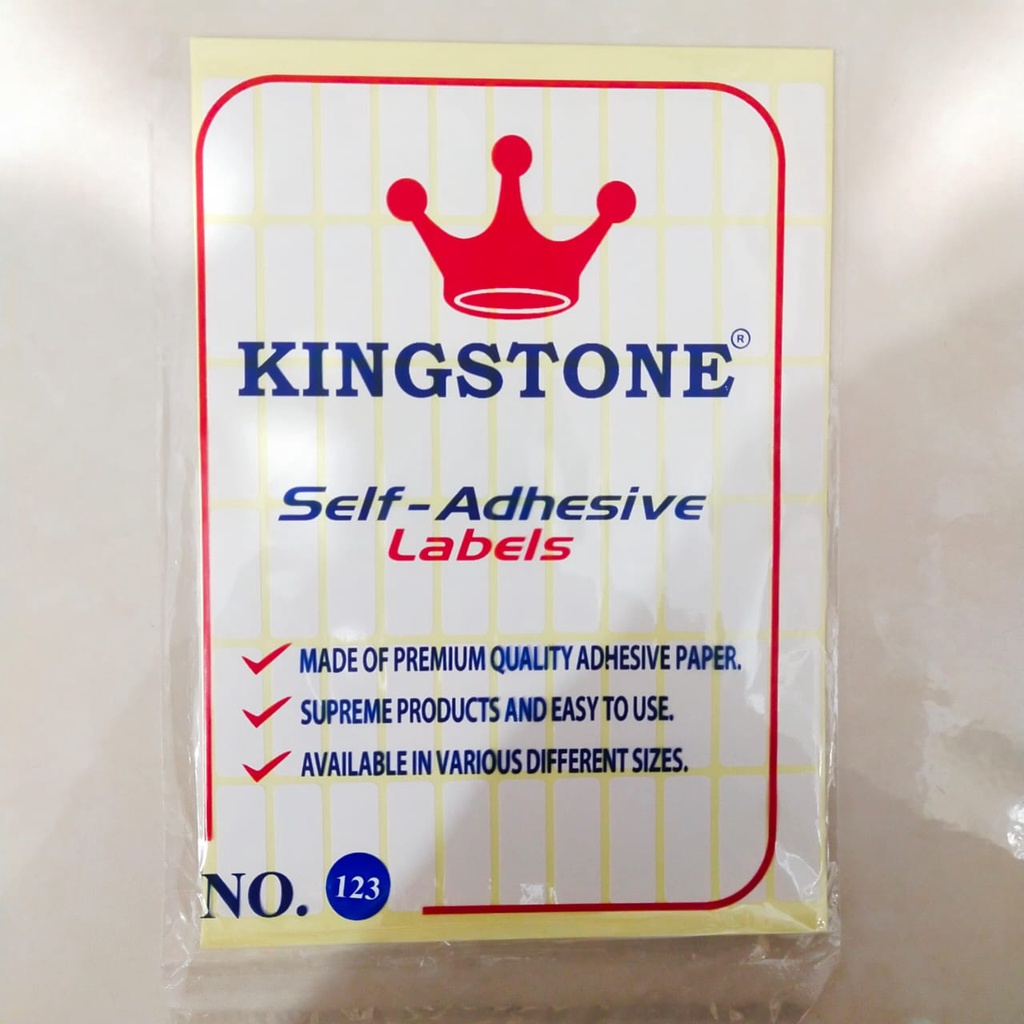 Label Harga KINGSTONE NO. 123 Sticker Self Adhesive Labels