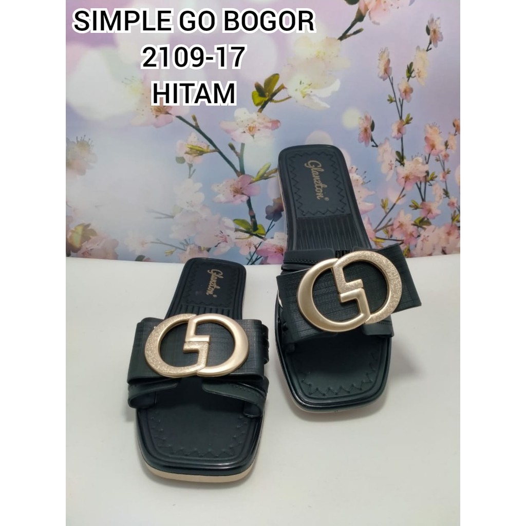 SANDAL WANITA IMPORT MODEL FLAT KASUAL NYAMAN DAN MODIS GLANZTON 2109-17 37-41