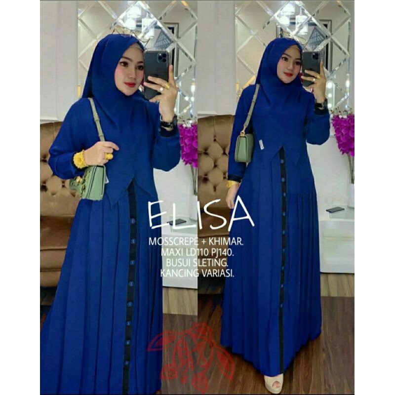 Syar'i Elisa ( Free Khimar Ada Pad)