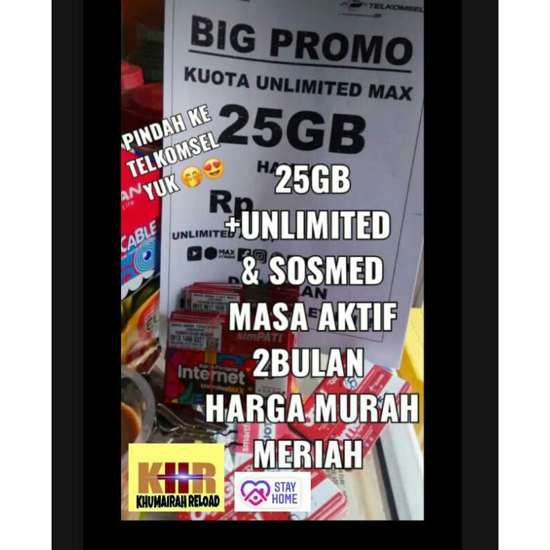 KARTU TELKOMSEL 25GB UNLIMITED MAXX