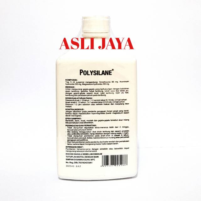 Polysilane Cair 180ml - Obat Maag dan Sakit Lambung