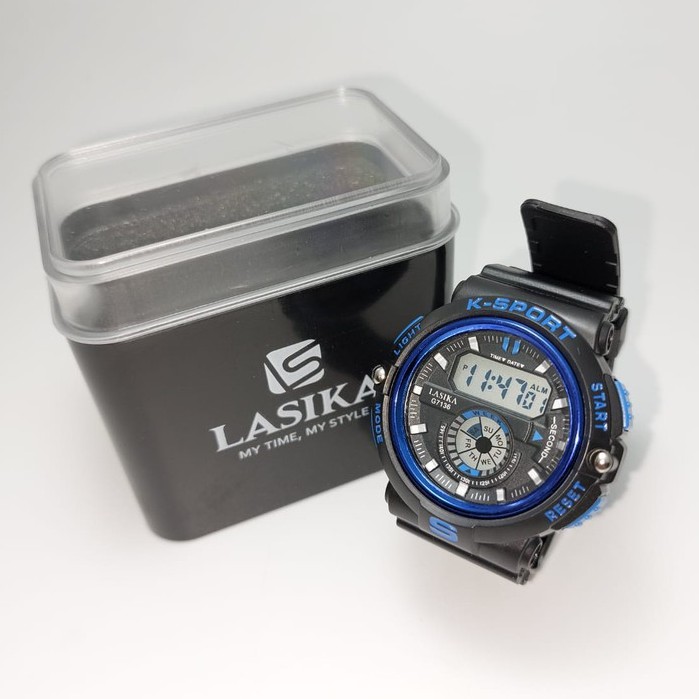 Water Resist Jam Tangan Digital Lasika Type 7136 Series Hitam Free Box Premium