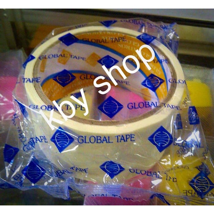 

MASKING TAPE / LAKBAN KERTAS MERK GLOBAL UKURAN 24 MM ATAU 1 INCH