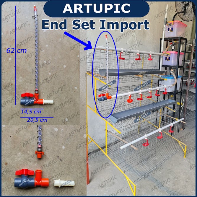 End Set IMPORT End Kit End Sleeve Lubang Angin Pembuangan Air Udara Pipa Nipple Kandang Ayam Artupic