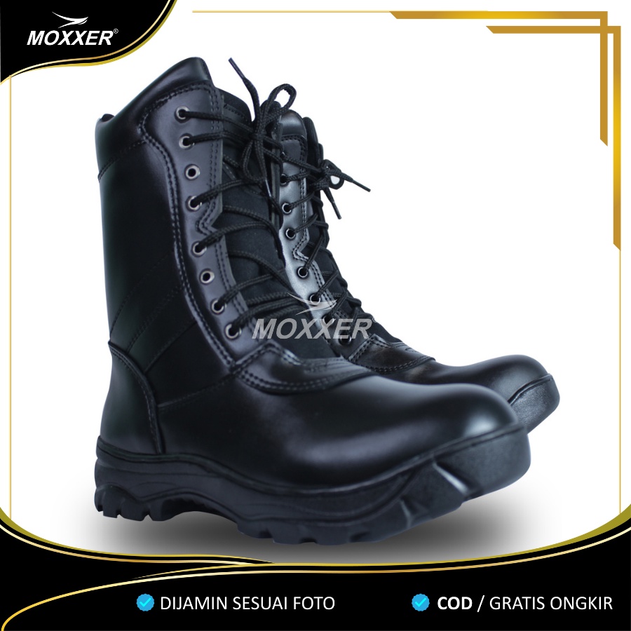 Terlaris..!! Sepatu PDL TNI AD Tali Resliting Sole Army | Sepatu PDL Hitam Pria Satpam Polri Security Polisi Banser Berkualitas