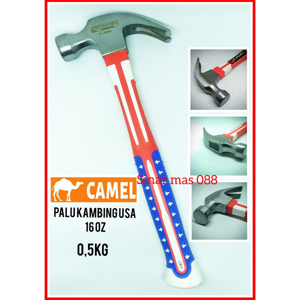 PALU TUKANG 16 oz  USA - PALU KAMBING - MARTIL BESI - PALU PAKU - PALU TUKANG - PALU BANGUNAN