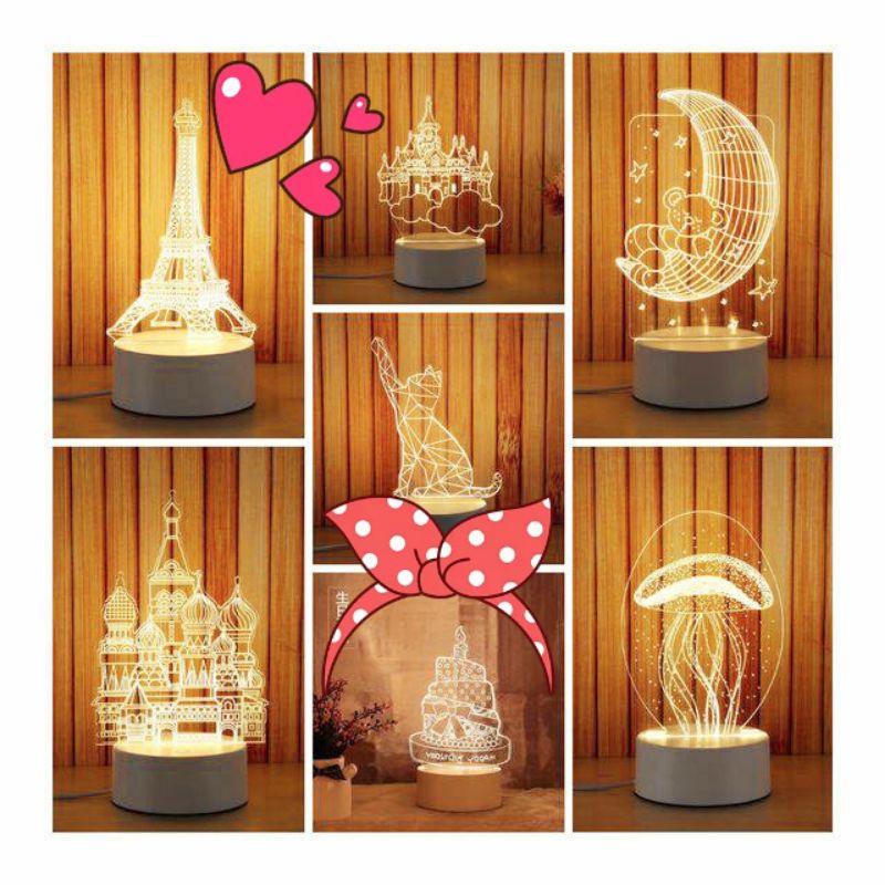 LAMPU KAMAR 3D LAMPU HIAS PROYEKTOR