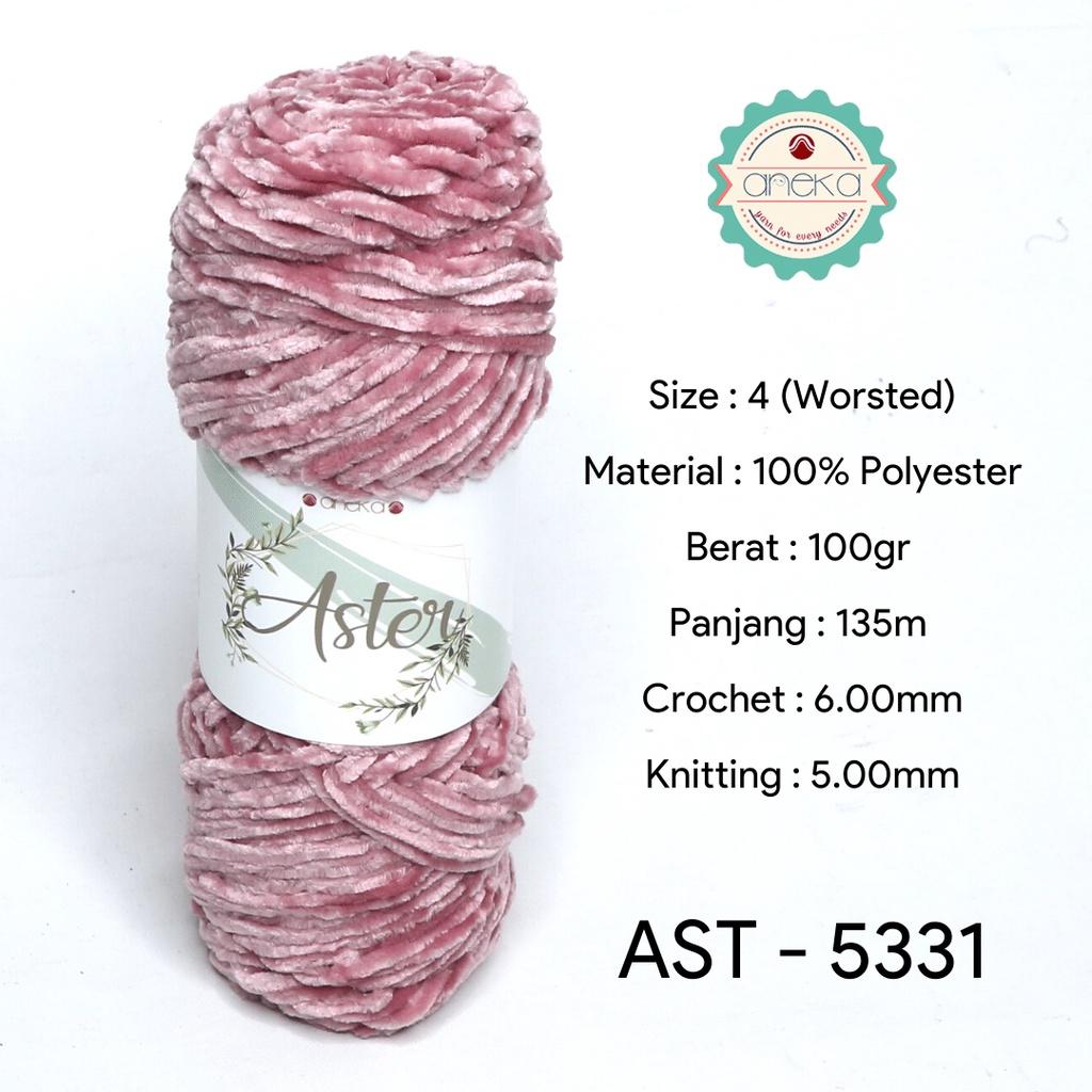 Benang Rajut Bludru Aster / Velvet Knitting Yarn - 5331
