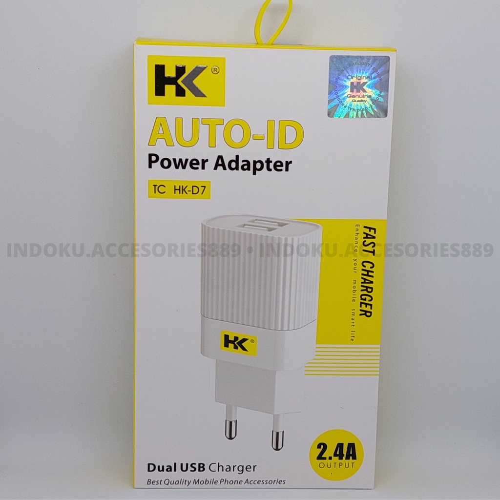 Charger HK-D7 2USB 2.4a Fast Autp-ID