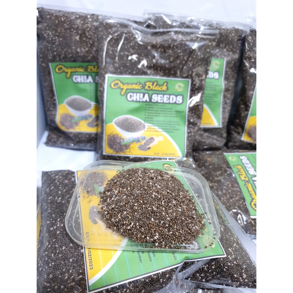 Chia Seed Organic Black Cia Seeds Sead Organik Premium 250gr