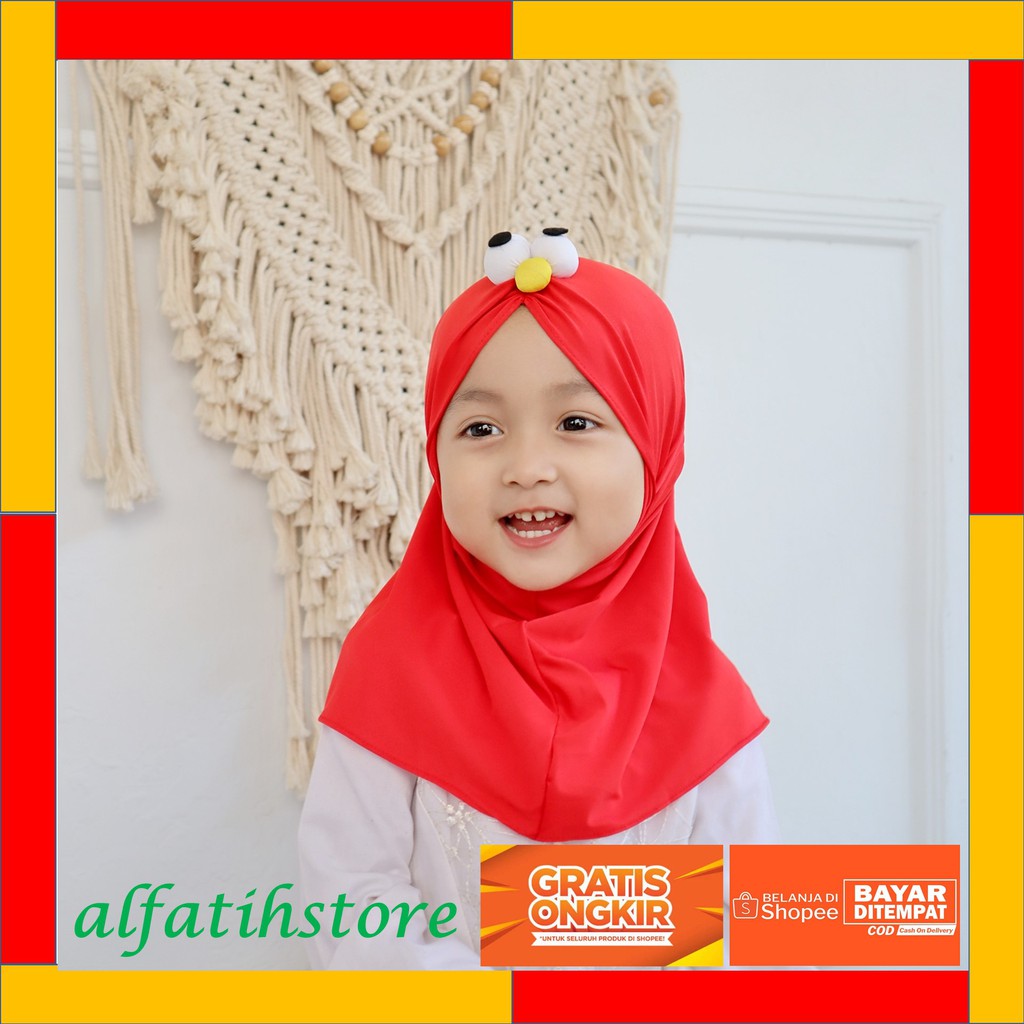 TOP PRODUK JILBAB ANAK ELMO / JILBAB ANAK LUCU / HIJAB ANAK MURAH / KERUDUNG ANAK PEREMPUAN KERUDUNG ANAK BAYI PEREMPUAN JILBAB ANAK 2 TAHUN HIJAB ANAK BAYI TERBARU