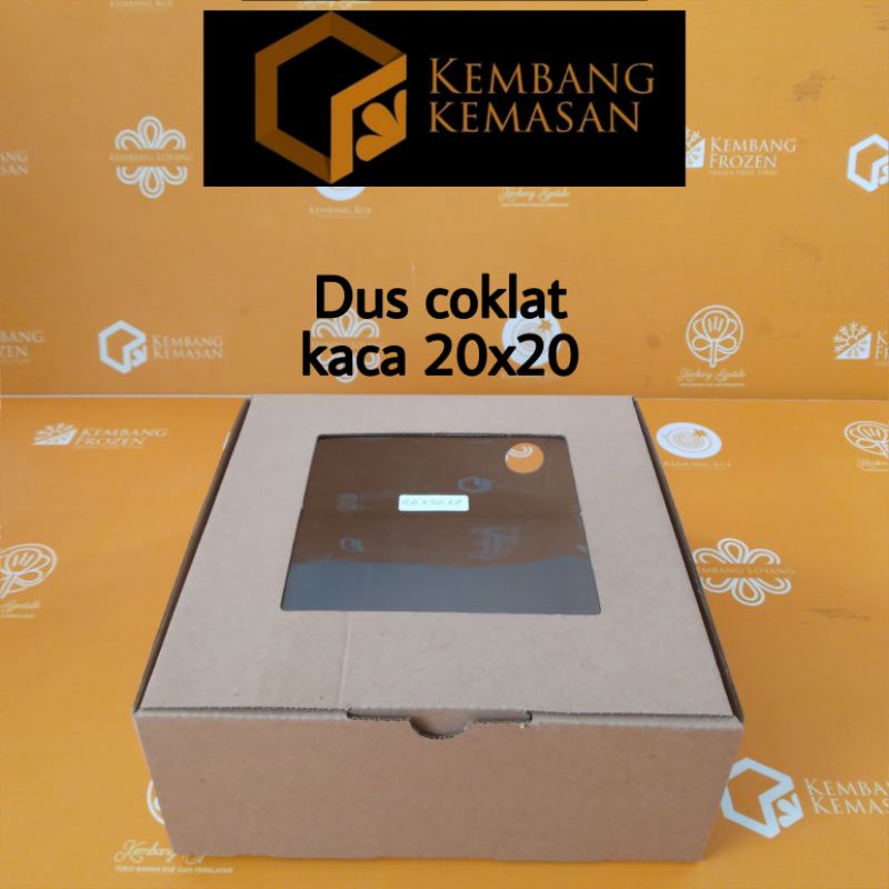 10 PCS DUS COKLAT KACA CB 20X20X8