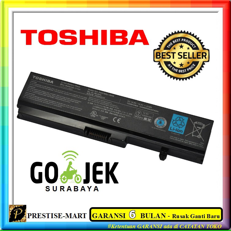 Baterai Laptop Toshiba Satellite L630 L745 C640 Pa3817u