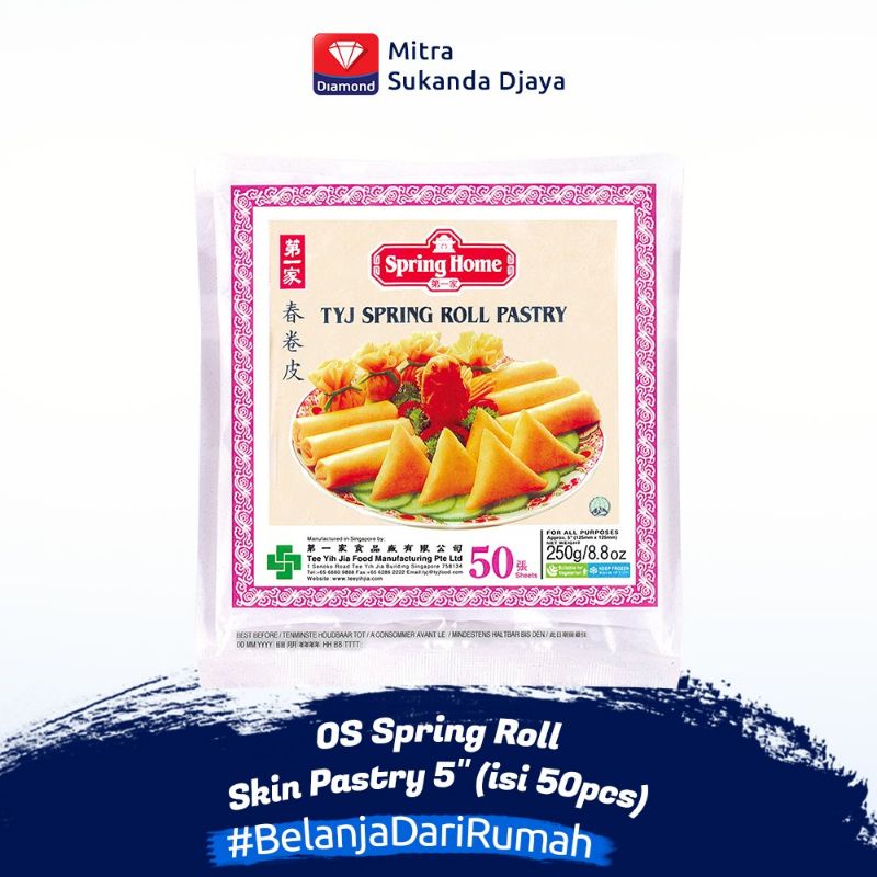 

TYJ Spring Roll Skin Pastry 5" isi 50 iKulit Pangsit