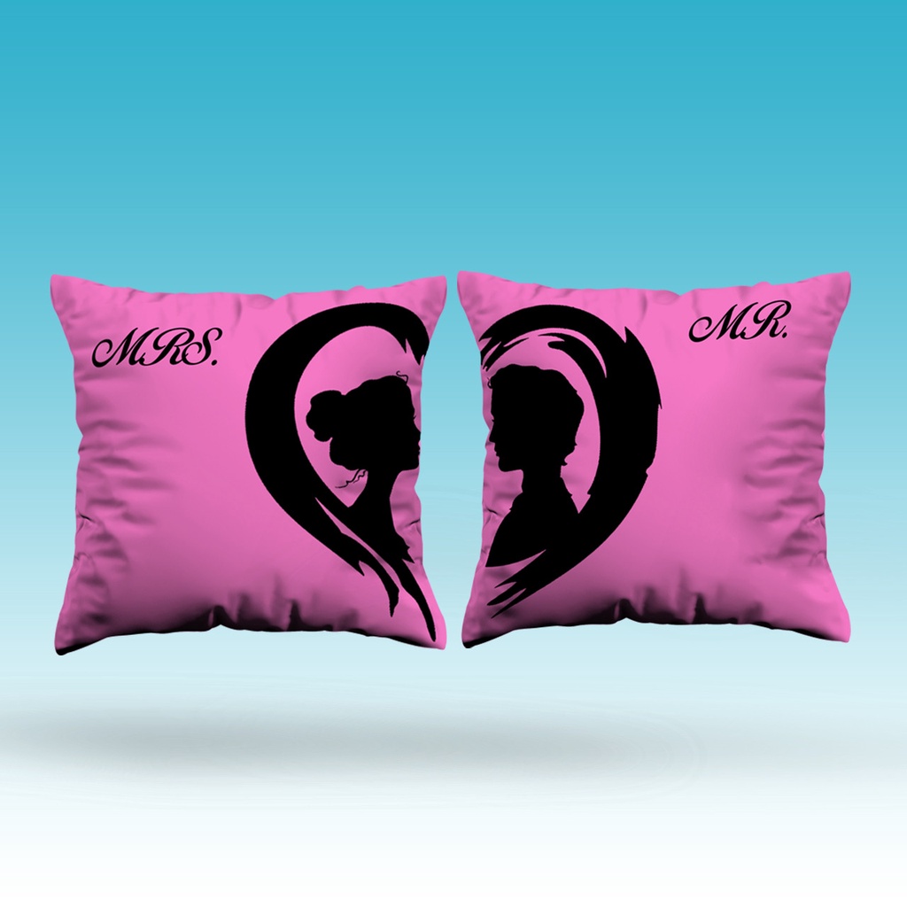 Bizzarpillow Bantal Couple Kado Wedding Custom 40x40cm BZ179