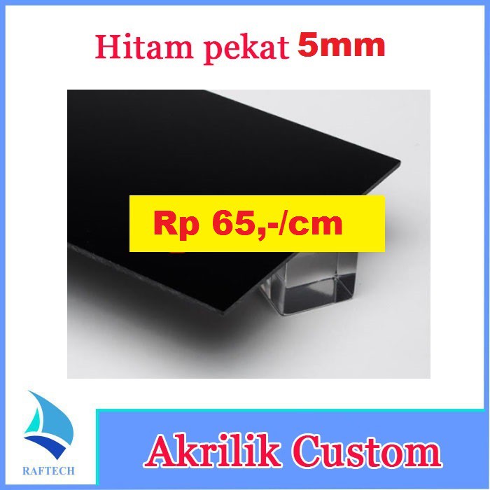 Akrilik Custom 5mm Hitam Pekat 5 mm Laser Cutting Potong Marga Cipta