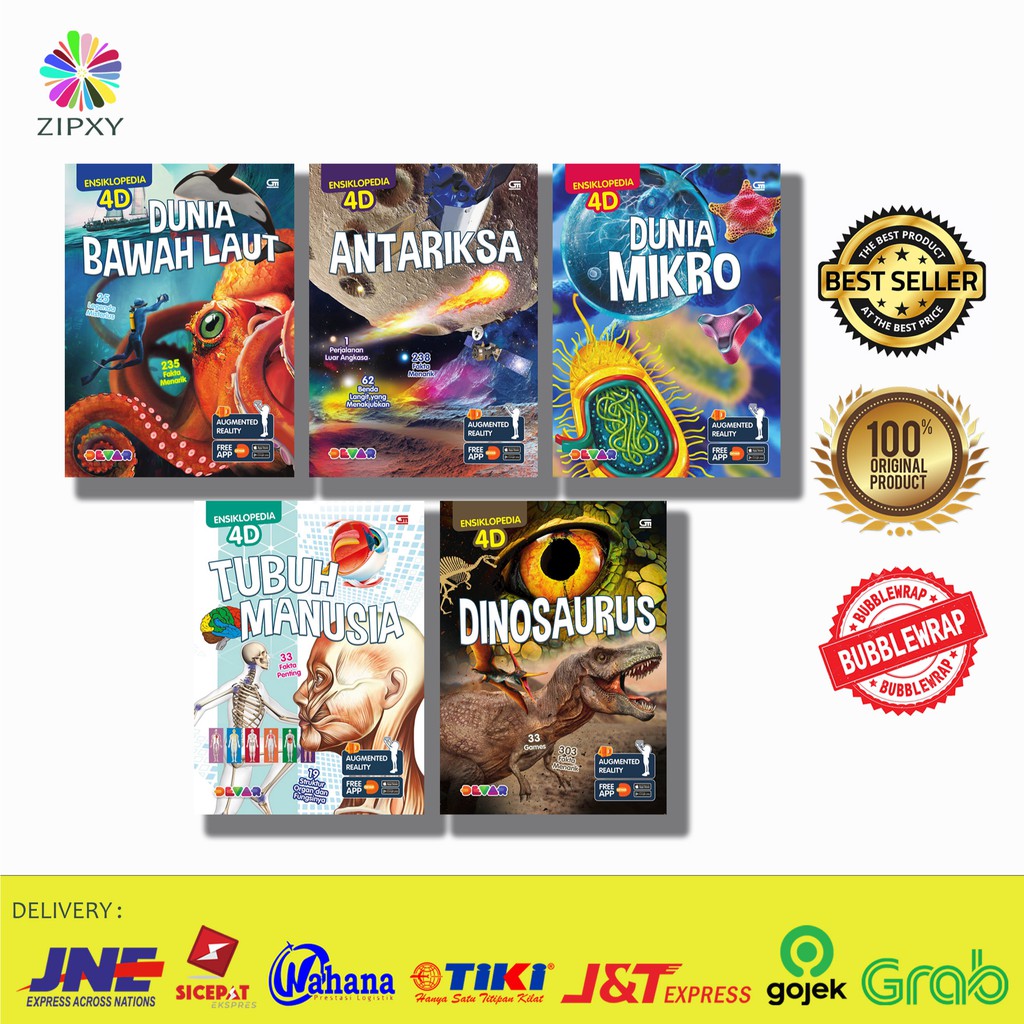 Paket Buku Ensiklopedia 4D Augmented Reality (Free App)