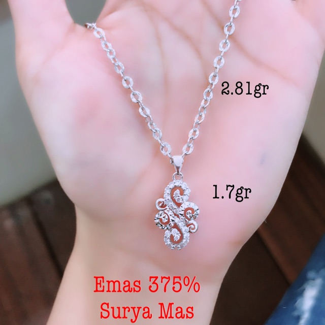 Kalung dan liontin emas 375%