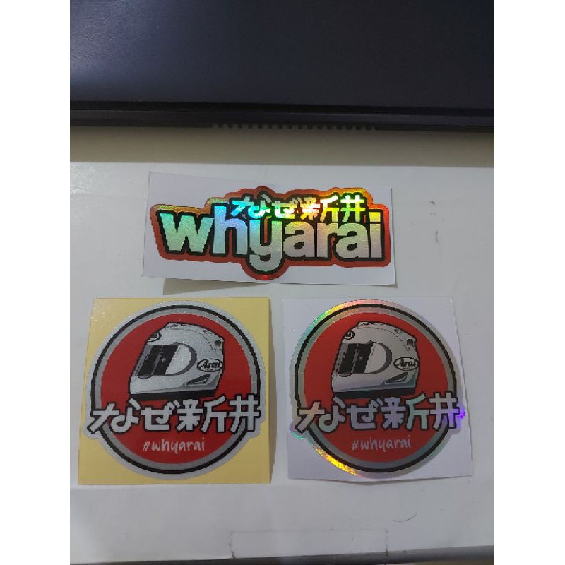 STICKER WHYARAI STIKER WHY ARAI HELM PRINCUTT