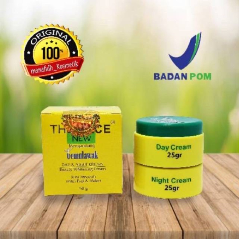 THE FACE TEMULAWAK DAY & NIGHT BEAUTY WHITENING CREAM BPOM ORIGINAL