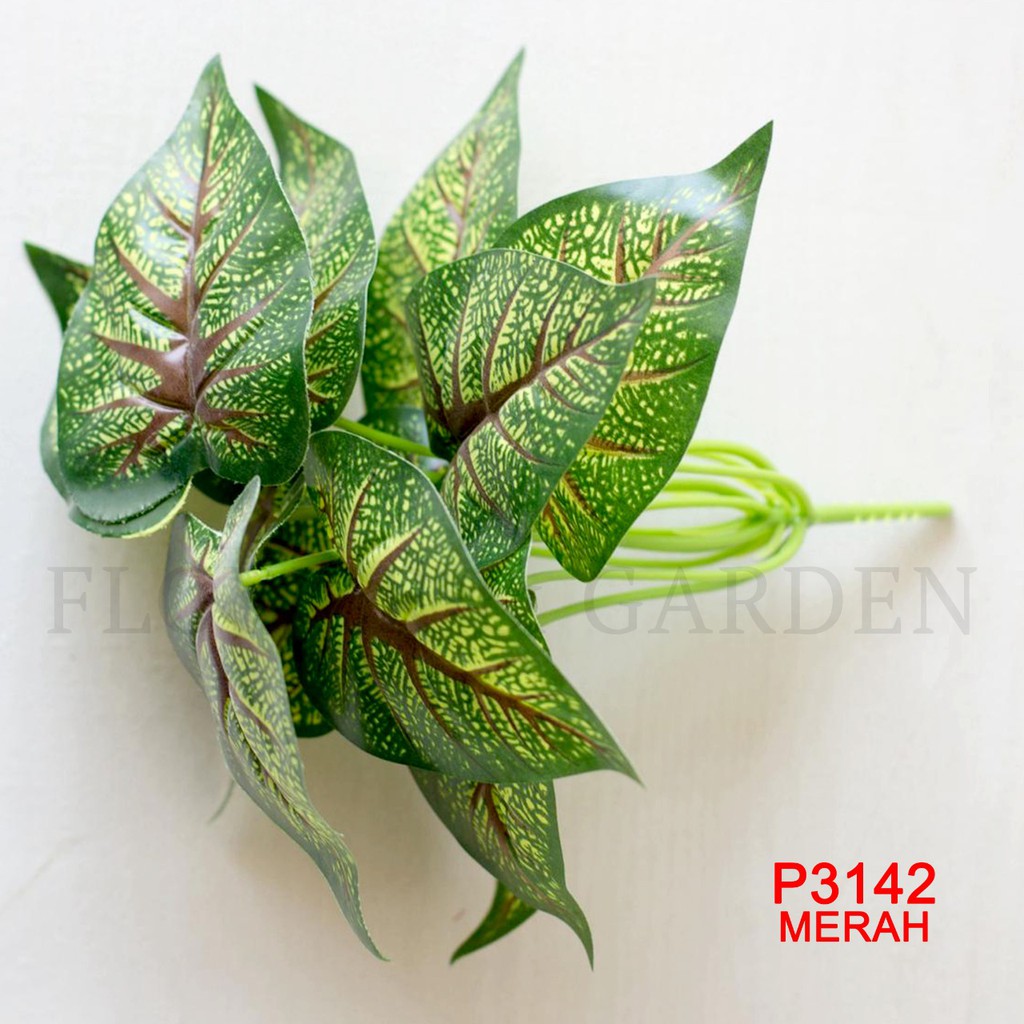 COD/TIB DAUN KELADI BUNGA TANGKAI PLASTIK BUNGA ARTIFISIAL BUNGA TANGKAI BUNGA HIASAN P3142-5