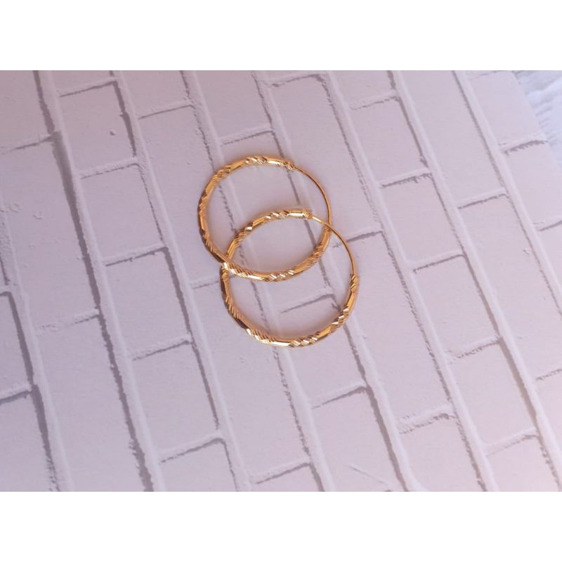 Anting xuping/anting gipsi/anting bulat/anting cantik lapis emas